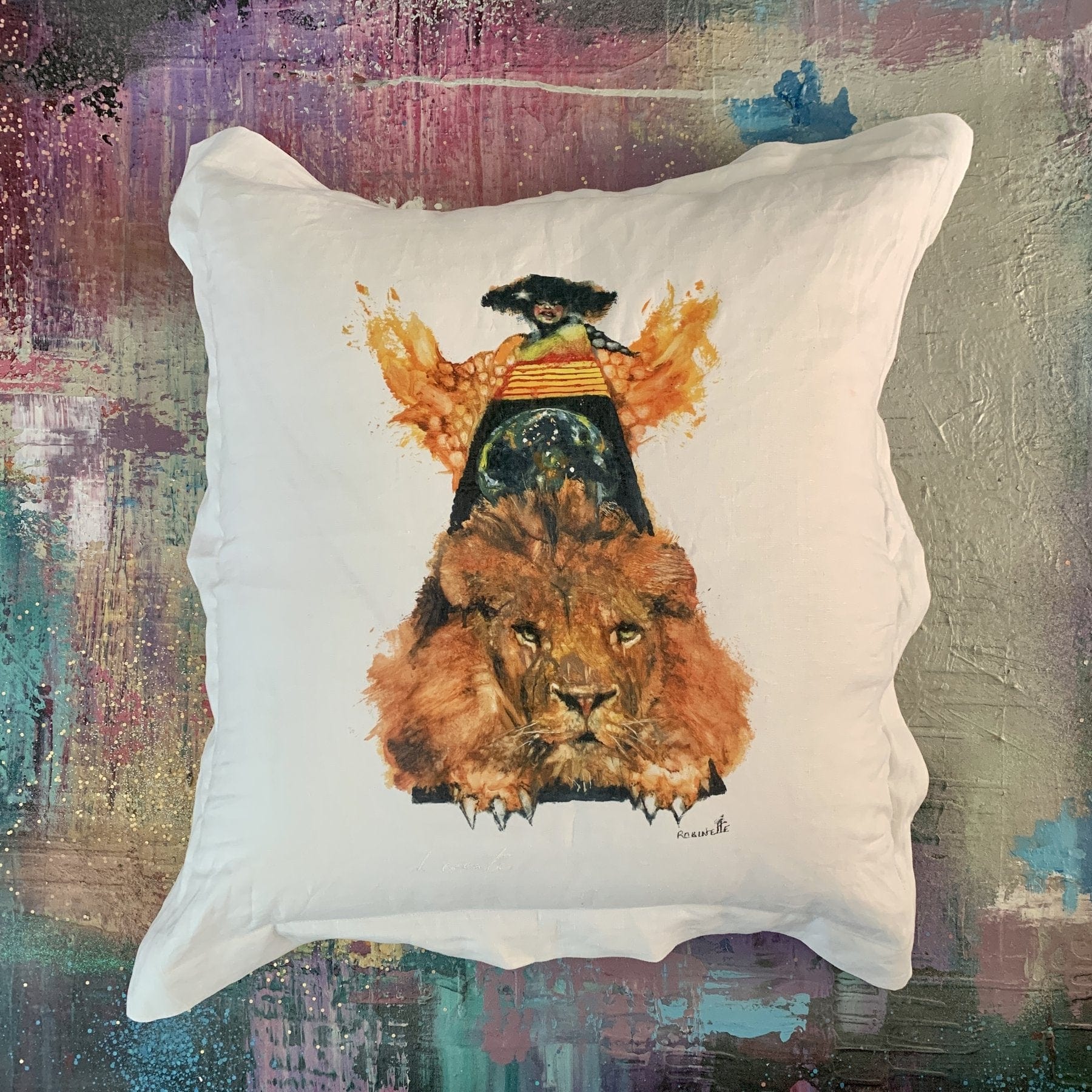 Whereable Art Whereable Art Zodiac Linen Euro Pillows - Little Miss Muffin Children & Home