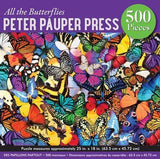 Peter Pauper Press Peter Pauper Press All the Butterflies 500 pc Puzzle - Little Miss Muffin Children & Home