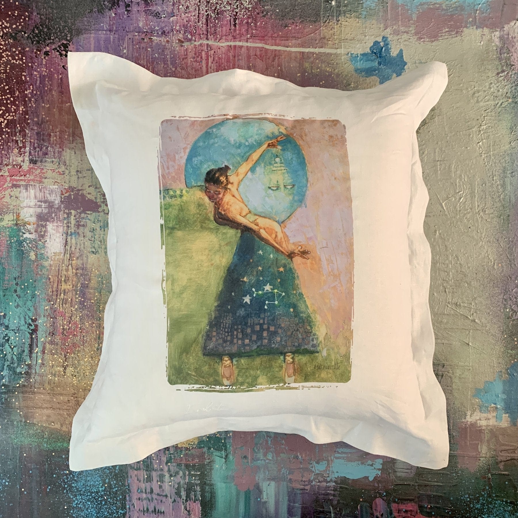 Whereable Art Whereable Art Zodiac Linen Euro Pillows - Little Miss Muffin Children & Home