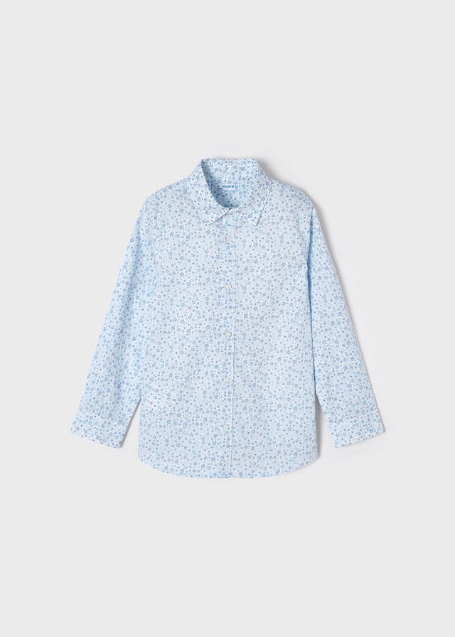 Sustainable Long Sleeve Button Down Shirt - White - Pomelo Fashion