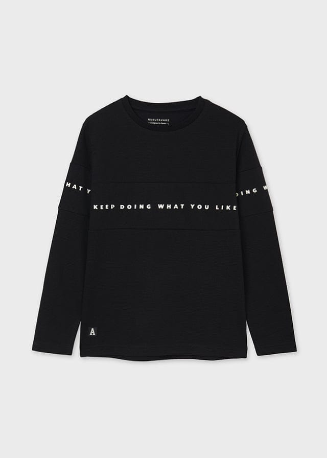 Mayoral Mayoral Long Sleeve Keep Doing What You Like Cotton Tee - Little Miss Muffin Children & Home