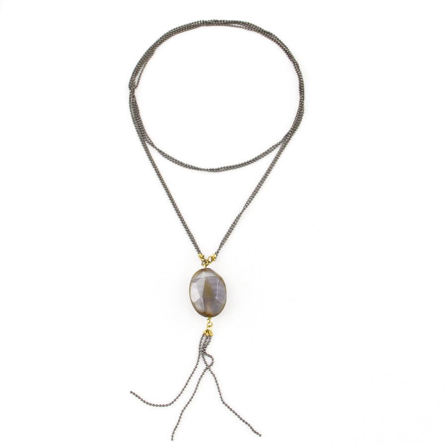 Santore Jewelry Santore Jewelry Long Agate Tassel Necklace - Little Miss Muffin Children & Home