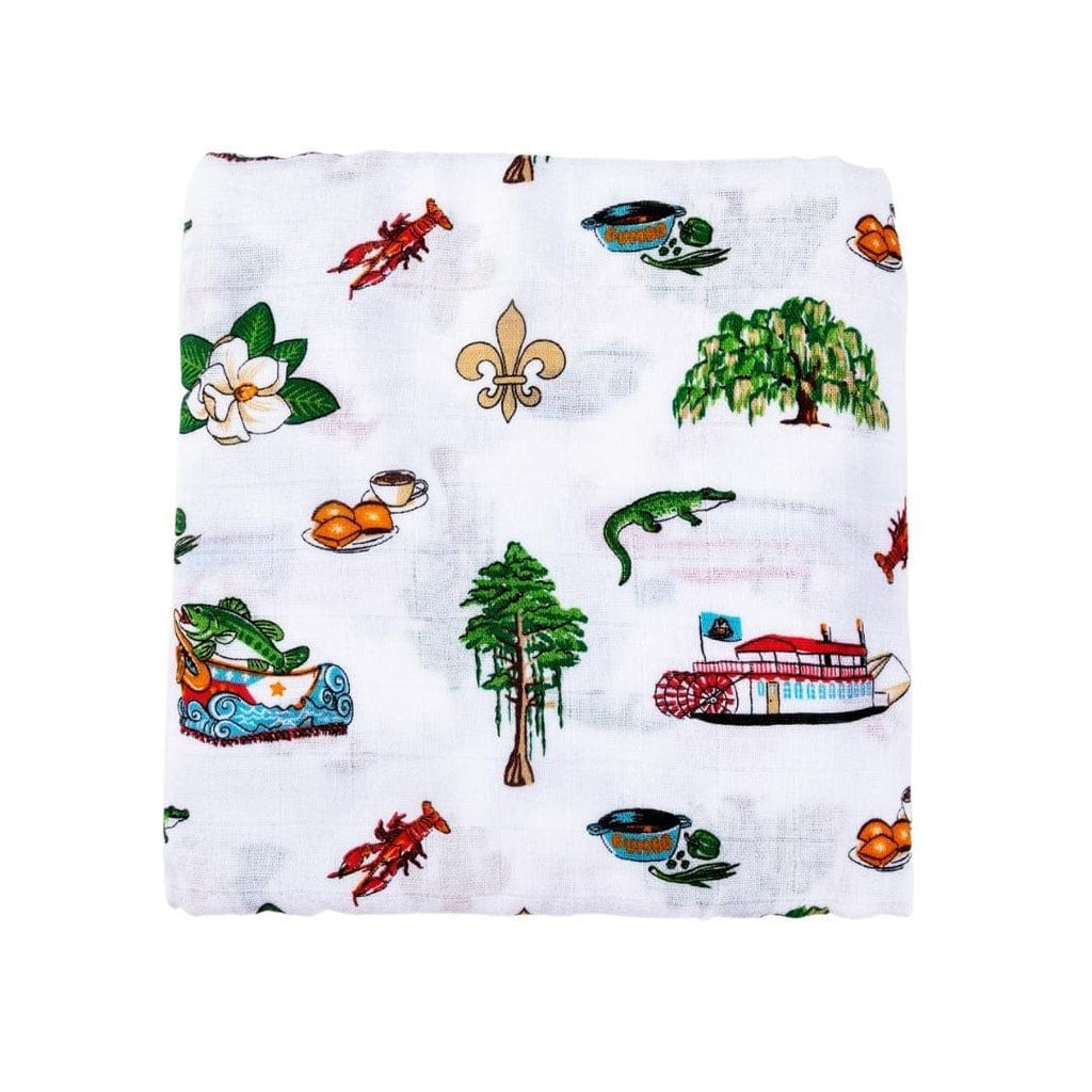 LHT - Little Hometown Little Hometown Louisiana Baby Swaddle Blanket - Little Miss Muffin Children & Home