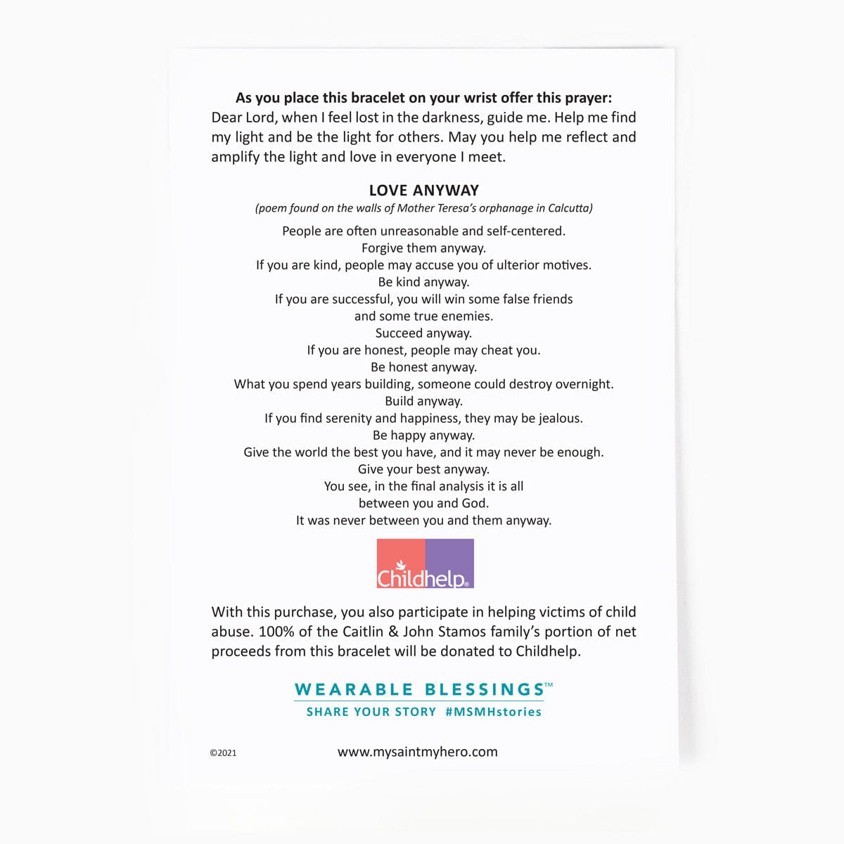 My Saint My Hero My Saint My Hero Love Lights The Way Ombre Bracelet - Little Miss Muffin Children & Home