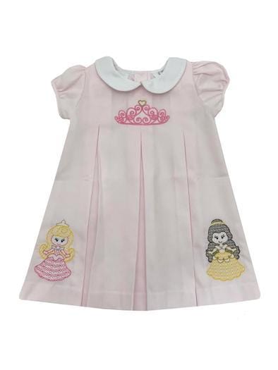 Lulu Bebe Lulu Bebe Cinderella Tiara Embroidered Dana Dress - Little Miss Muffin Children & Home