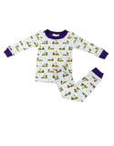 Lulu Bebe Lulu Bebe Mardi Gras Trucks Pima Cotton PJ Set - Little Miss Muffin Children & Home