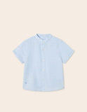 Mayoral Usa Inc Mayoral Short Sleeve Linen Mao Collar Shirt - Little Miss Muffin Children & Home