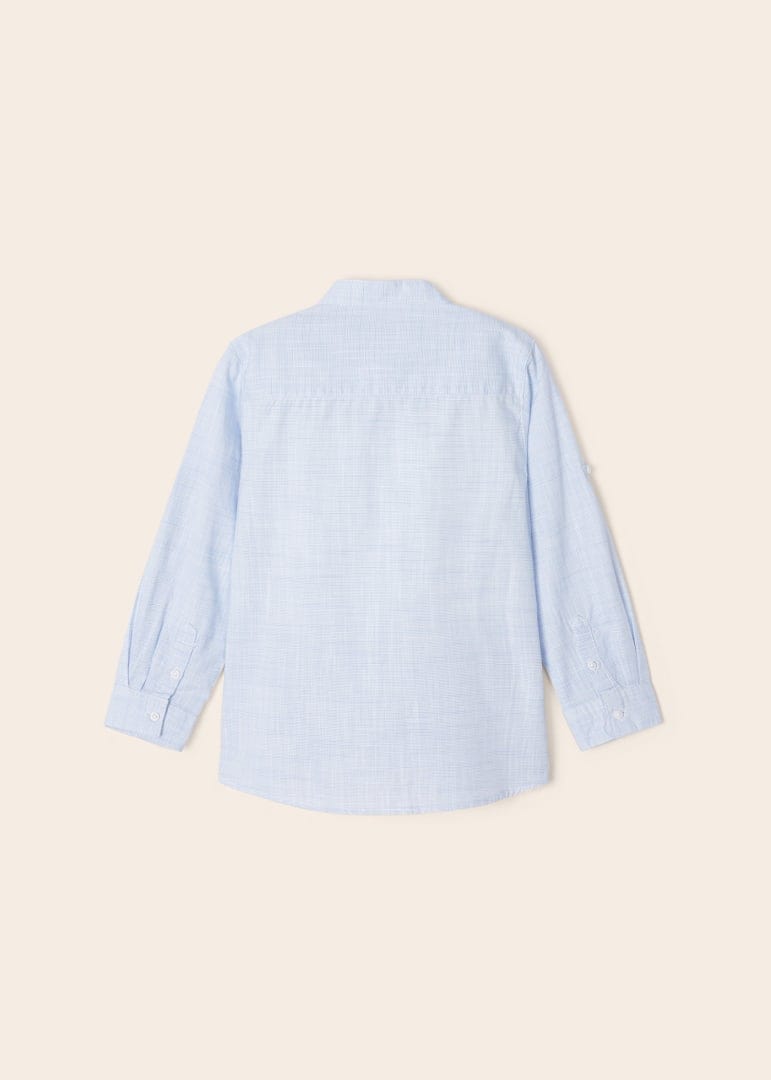 Mayoral Usa Inc Mayoral Long Sleeve Striped Mao Collar Shirt - Little Miss Muffin Children & Home