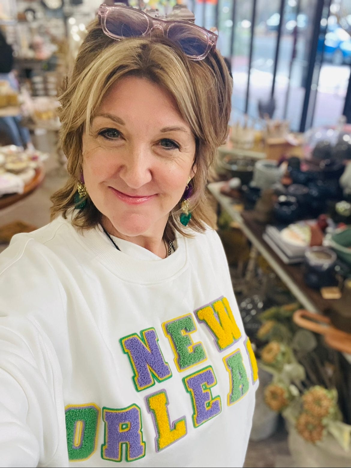 Whereable Art Whereable Art Mardi Gras New Orleans Varsity Sweatshirt - Little Miss Muffin Children & Home