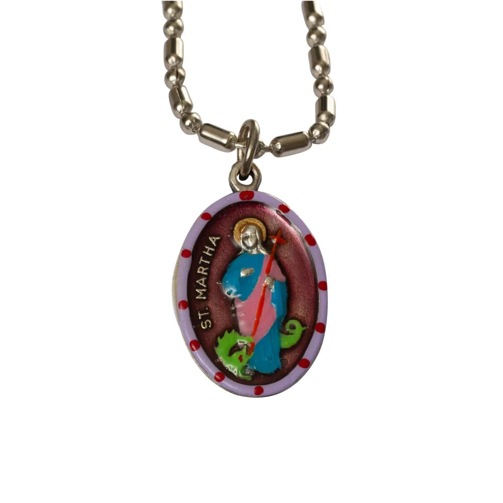 Saints For Sinners Saints For Sinners Saint Martha Hand Painted Medal - Little Miss Muffin Children & Home