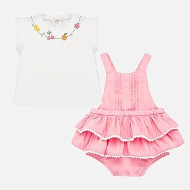 Mayoral Usa Inc Mayoral Ruffle Overall with Tee - Little Miss Muffin Children & Home