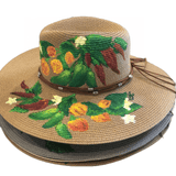 Michelle's Art Box Michelle's Art Box Hand Painted Hot Peppers Panama Hat - Little Miss Muffin Children & Home