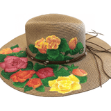 Little Miss Muffin Exclusive Michelle's Art Box Hand Painted Roses Panama Hats - Little Miss Muffin Children & Home
