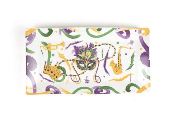 SECOND LINE VENTURES The Parish Line Mardi Gras Mask Small Platter - Little Miss Muffin Children & Home