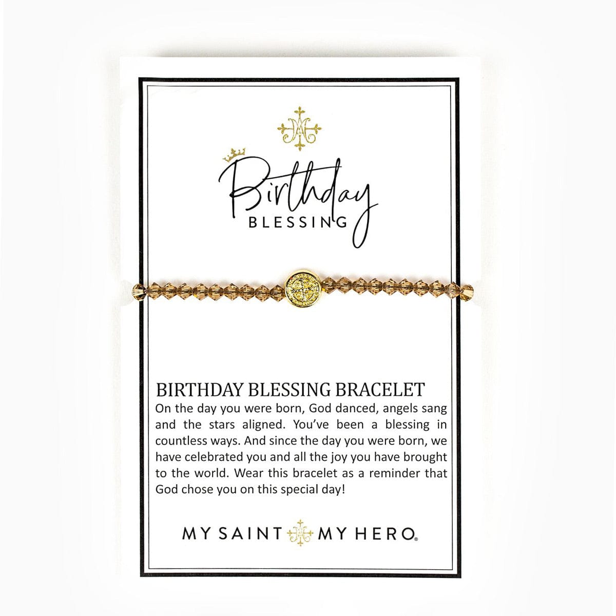 My Saint My Hero My Saint My Hero September Crystal Birthday Blessing Bracelet - Little Miss Muffin Children & Home