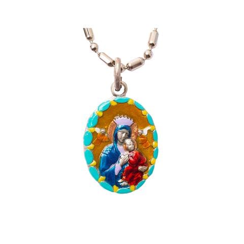 Saints for Sinners Saints for Sinners Our Lady of Perpetual Succor Hand Painted Medallion - Little Miss Muffin Children & Home