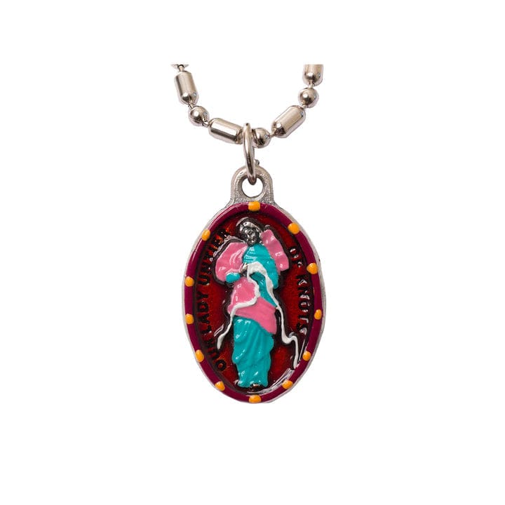 Saints For Sinners Saints For Sinners Our Lady Undoer of Knots Hand Painted Medal - Little Miss Muffin Children & Home