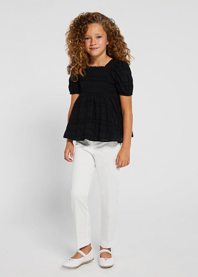 Mayoral Mayoral Cropped Satin Pants 6.567 - Little Miss Muffin Children & Home