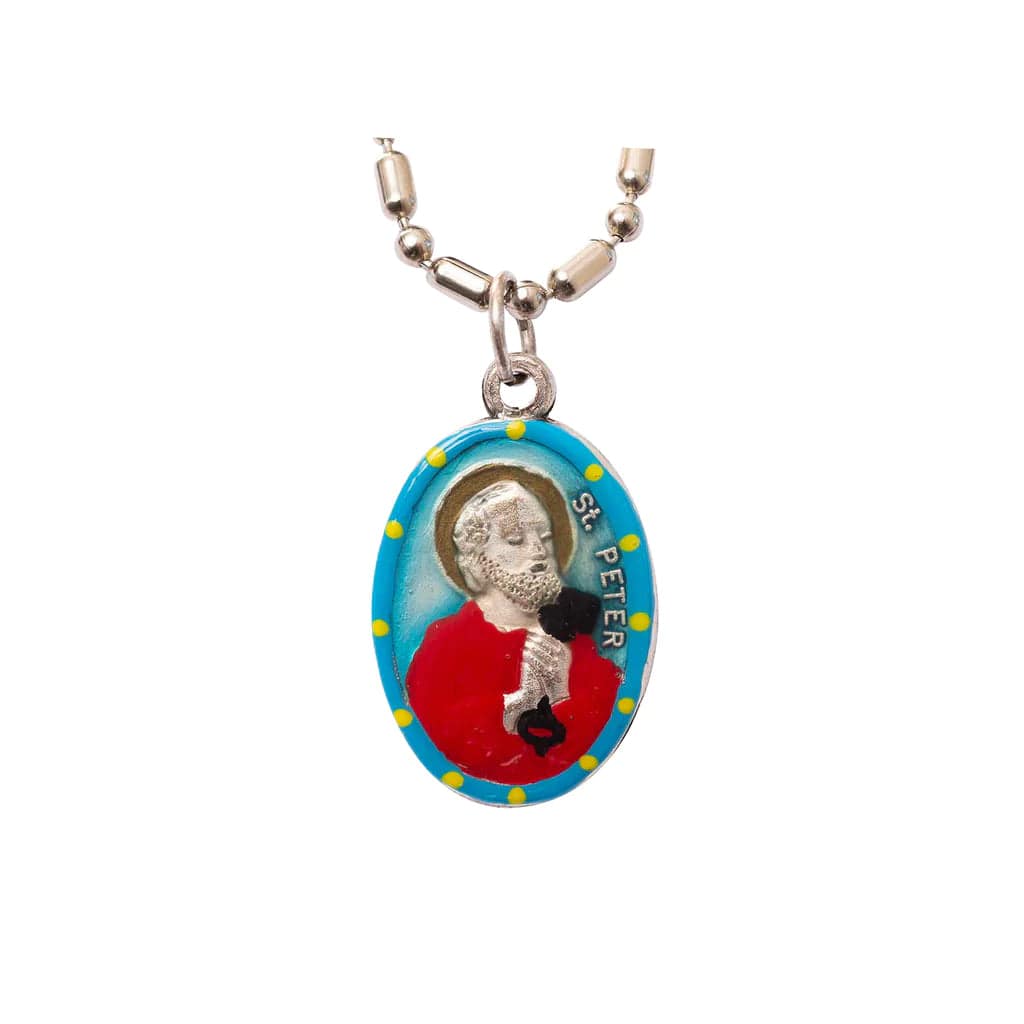 Saints For Sinners Saints For Sinners Saint Peter Hand Painted Medal - Little Miss Muffin Children & Home