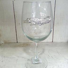Pewter Graphics by Maurice Milleur - Pewter Graphics Alligator Wine Glass - Little Miss Muffin Children & Home