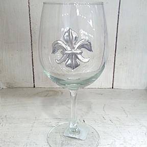 Pewter Graphics by Maurice Milleur - Pewter Graphics Fleur de Lis Wine Glass - Little Miss Muffin Children & Home