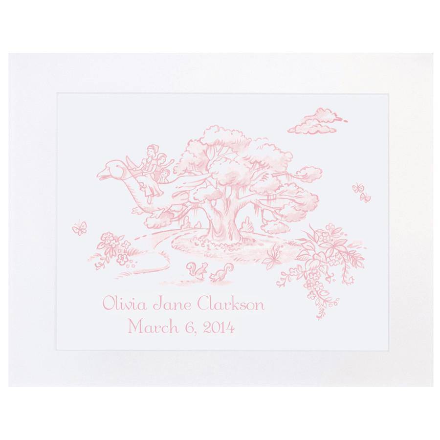 Maison NOLA - Maison NOLA Storyland Toile Personalized Print, Mother Goose - Little Miss Muffin Children & Home
