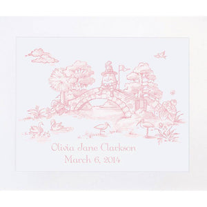 Maison NOLA - Maison NOLA Storyland Toile Personalized Print, Humpty Dumpty - Little Miss Muffin Children & Home