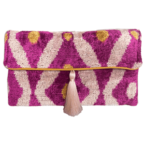 Latitudes Latitudes Ikat Velvet Crossbody Clutch - Little Miss Muffin Children & Home