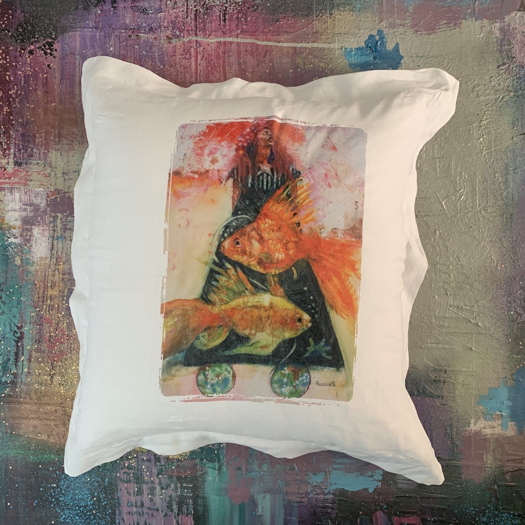 Whereable Art Whereable Art Zodiac Linen Euro Pillows - Little Miss Muffin Children & Home