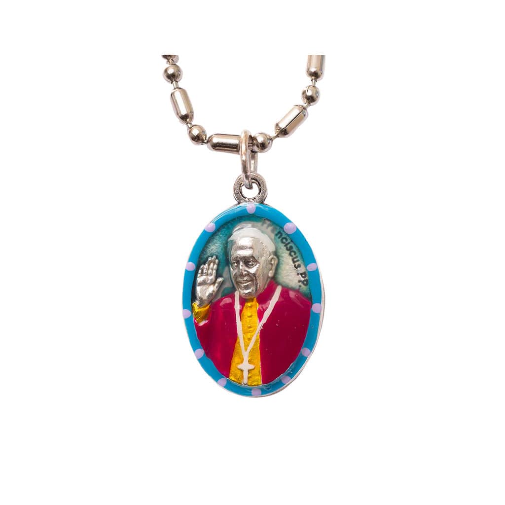 Saints For Sinners Saints For Sinners Pope Papi Francis Hand Painted Medal - Little Miss Muffin Children & Home