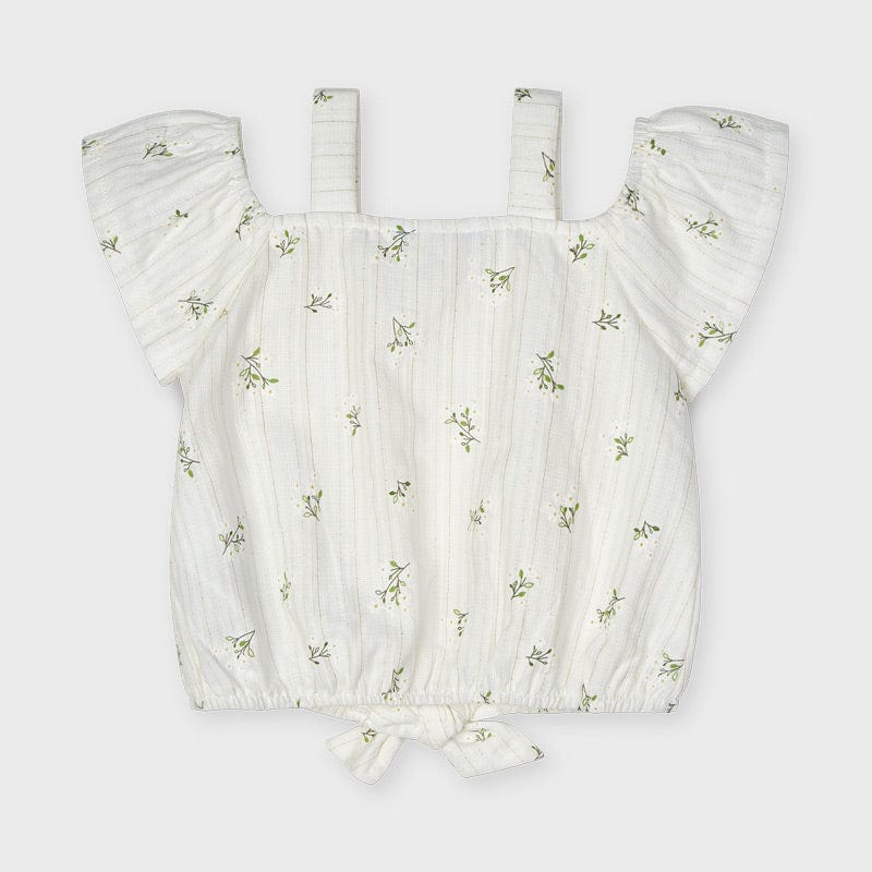Mayoral Mayoral Girl's Printed Bardot Blouse - Little Miss Muffin Children & Home