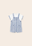 Mayoral Usa Inc Mayoral Striped Linen Overall Set - Little Miss Muffin Children & Home