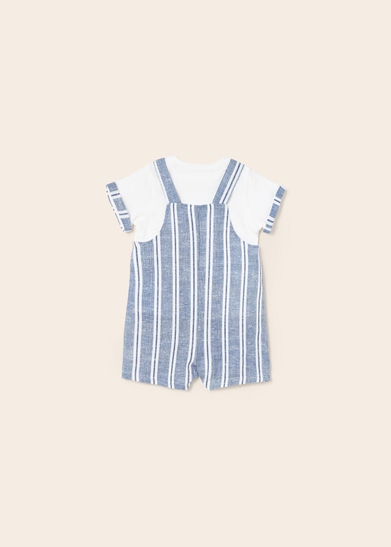 Mayoral Usa Inc Mayoral Striped Linen Overall Set - Little Miss Muffin Children & Home