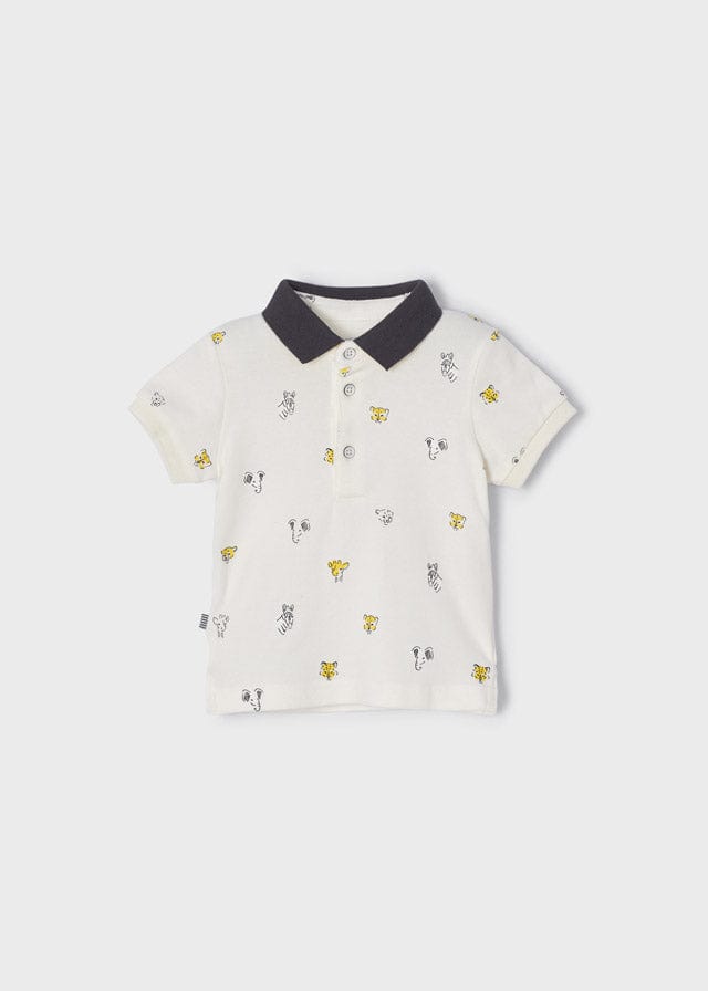 Mayoral Mayoral Short Sleeve Small Print Polo - Little Miss Muffin Children & Home