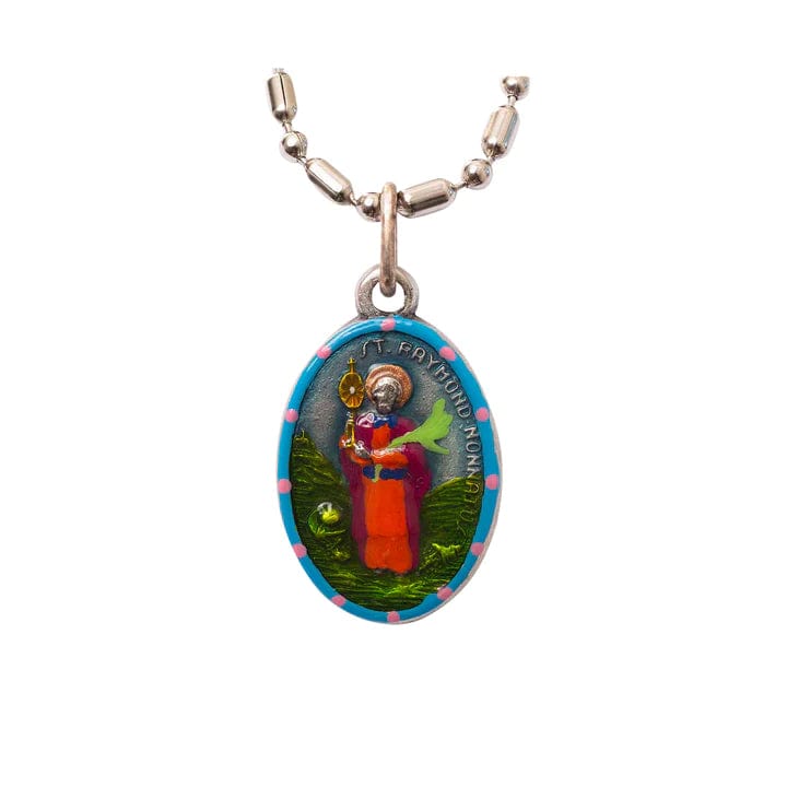 Saints For Sinners Saints For Sinners Saint Raymond Nonnatus Hand Painted Medal - Little Miss Muffin Children & Home
