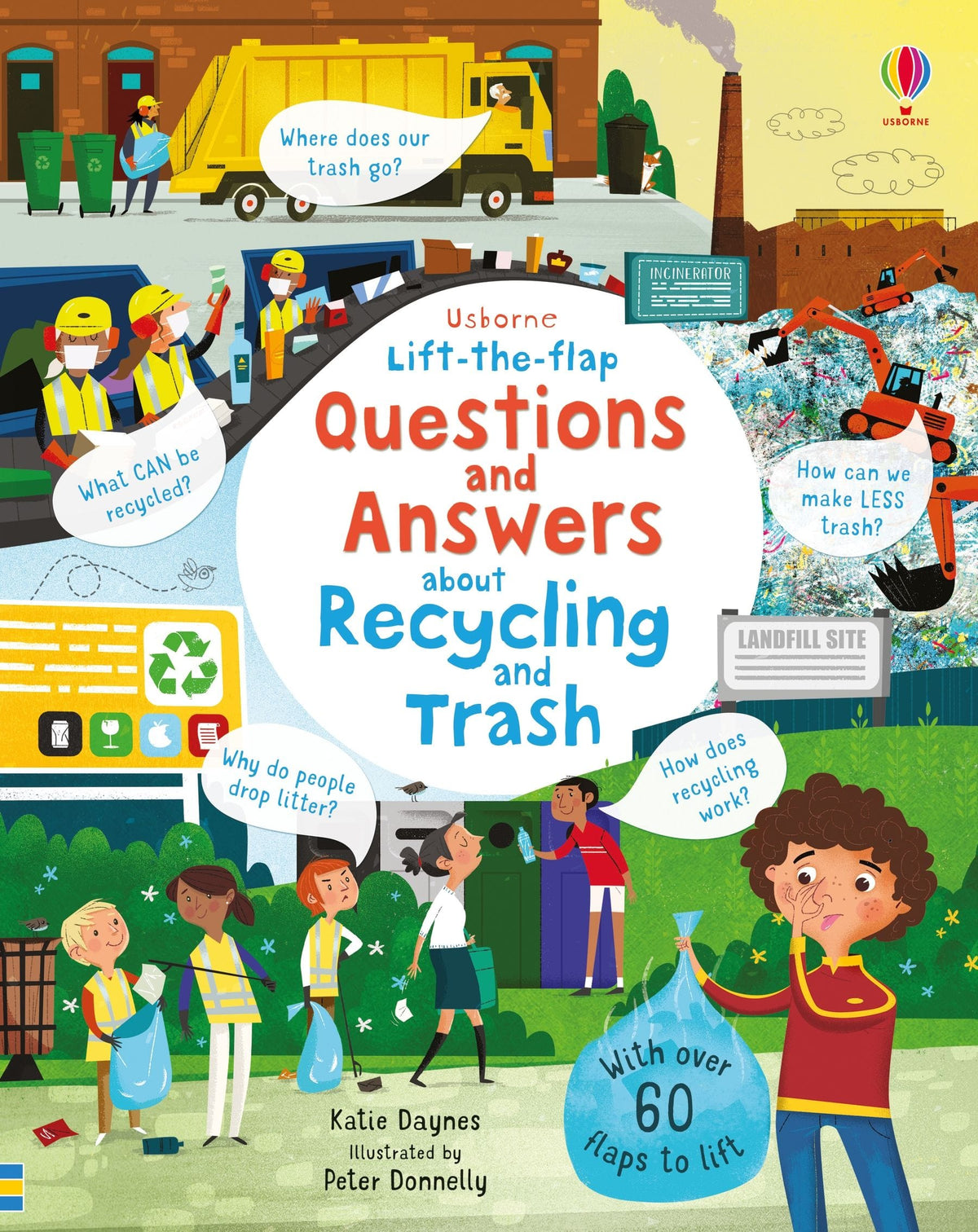 Usborne Usborne Lift-the-Flap Questions and Answers about Recycling and Trash Book - Little Miss Muffin Children & Home