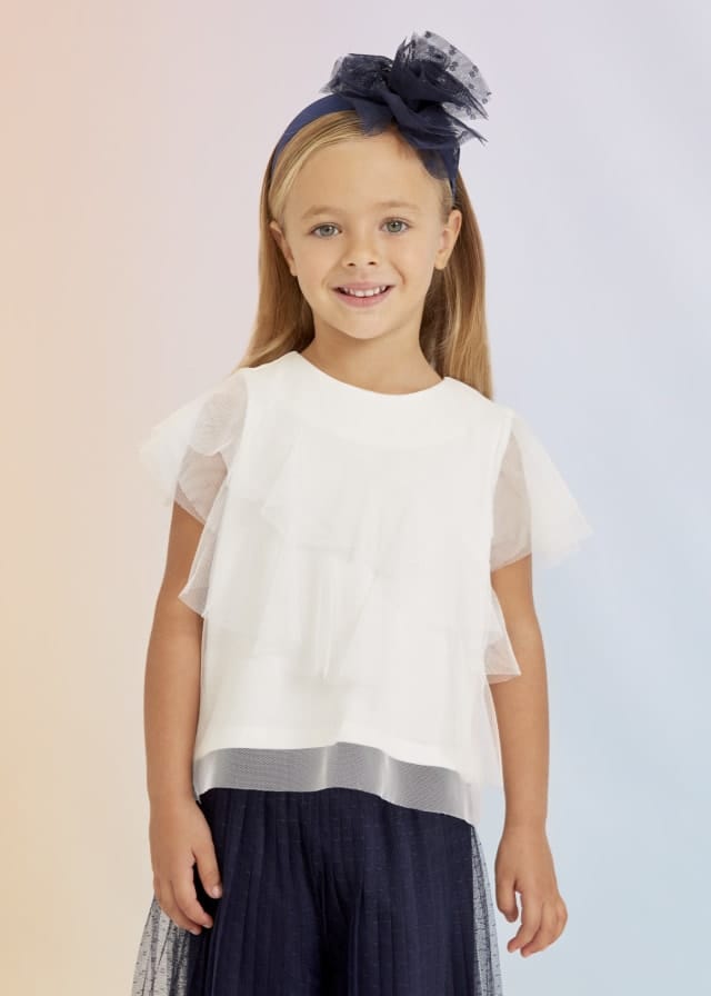 Mayoral Usa Inc Mayoral Ruffled Tulle Shirt - Little Miss Muffin Children & Home