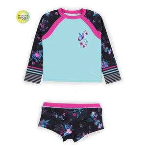 Nano Collection Nano Collection Two-Piece Rashguard Swimsuit - Little Miss Muffin Children & Home