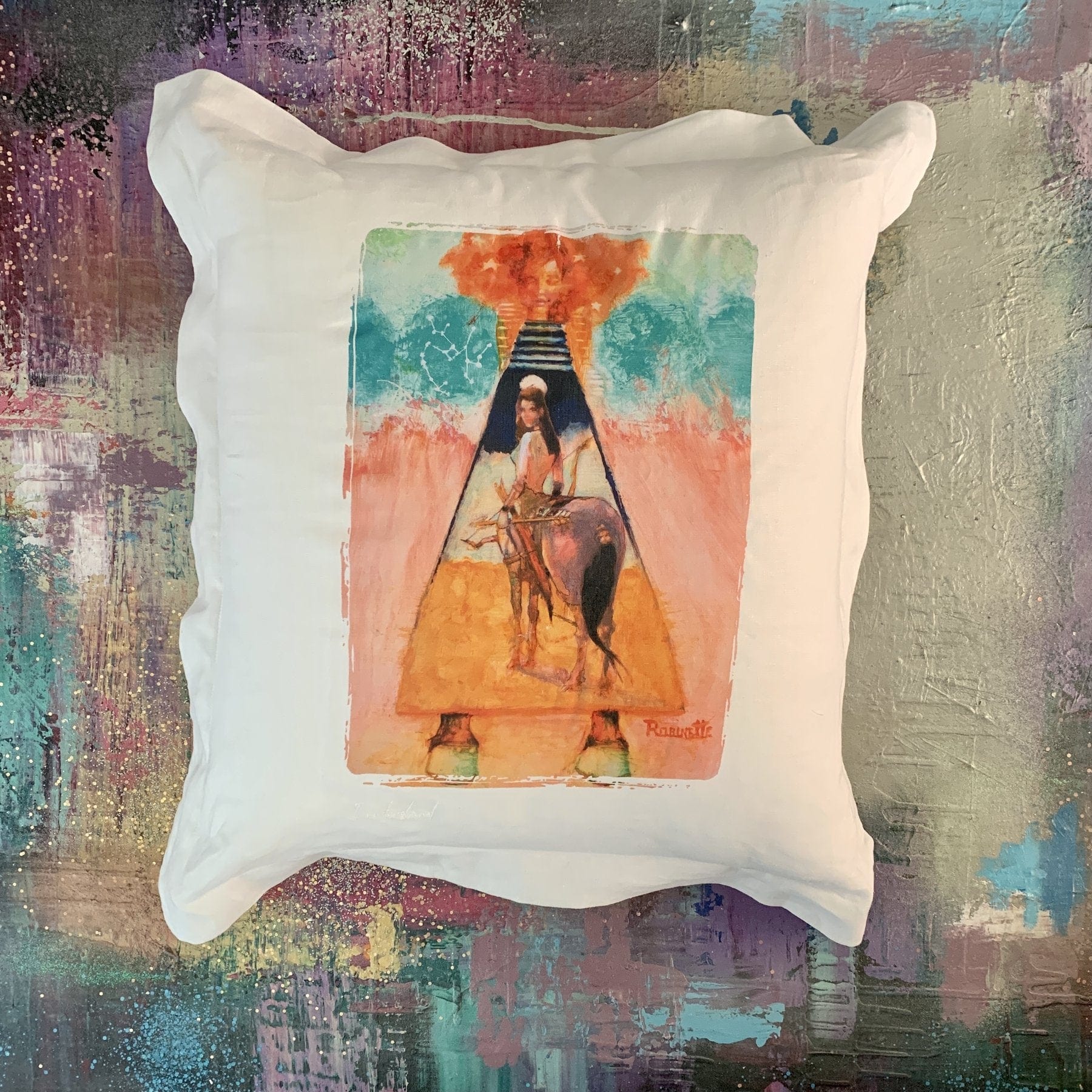 Whereable Art Whereable Art Zodiac Linen Euro Pillows - Little Miss Muffin Children & Home