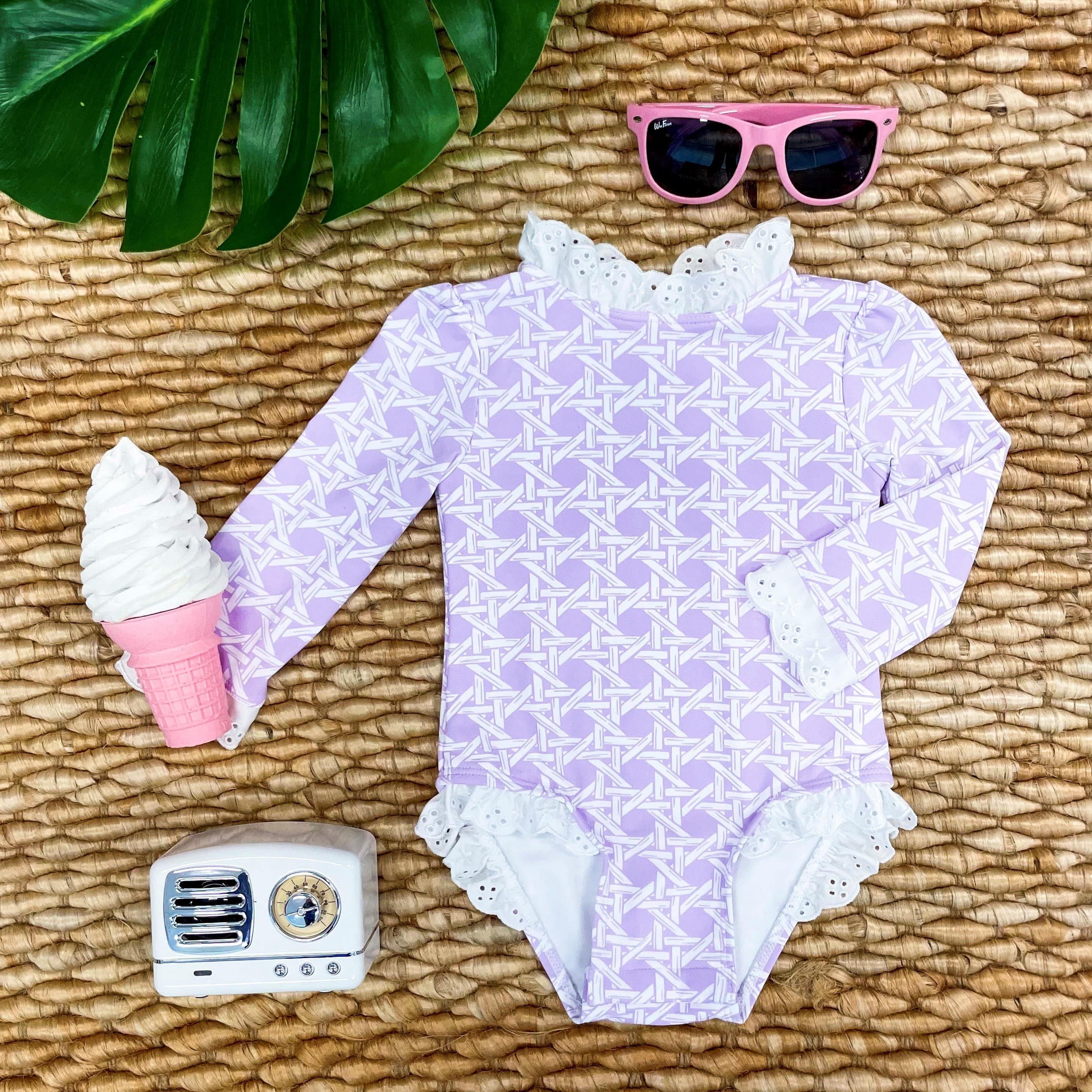 Beaufort Bonnet Company Beaufort Bonnet Company Sarasota Surf-Suit Ocean Club Cane with Worth Avenue White Eyelet - Little Miss Muffin Children & Home