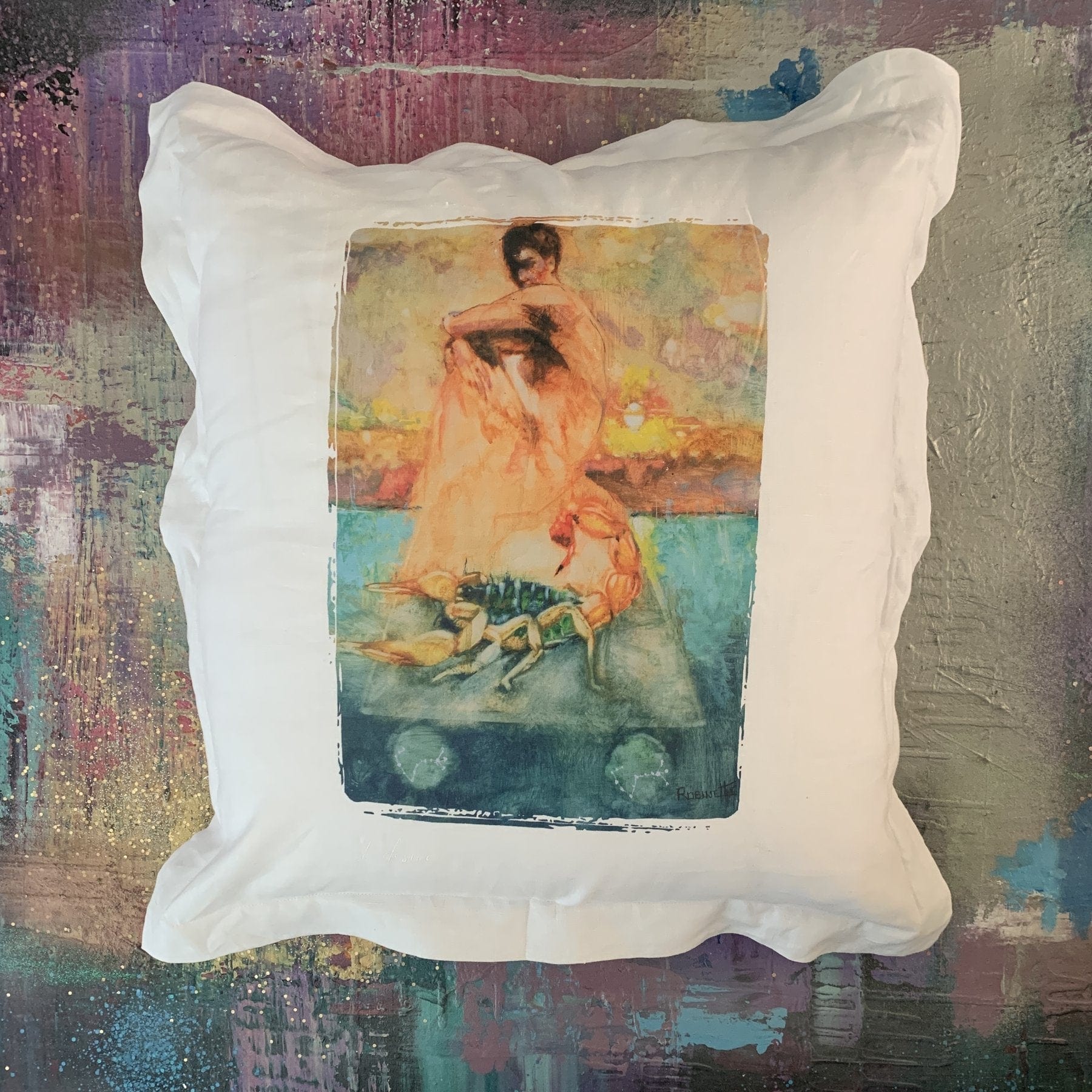 Whereable Art Whereable Art Zodiac Linen Euro Pillows - Little Miss Muffin Children & Home
