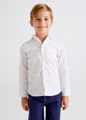 Mayoral Mayoral 3.123 LS BUTTON DOWN - Little Miss Muffin Children & Home