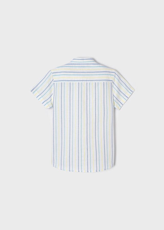 Mayoral Mayoral Short Sleeve Striped Linen Shirt - Little Miss Muffin Children & Home