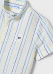 Mayoral Mayoral Short Sleeve Striped Linen Shirt - Little Miss Muffin Children & Home