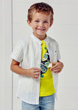 Mayoral Mayoral Short Sleeve Striped Linen Shirt - Little Miss Muffin Children & Home