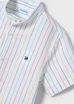 Mayoral Mayoral Short Sleeve Striped Linen Shirt - Little Miss Muffin Children & Home