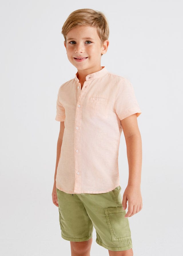 Mayoral Mayoral Short Sleeve Mao Collared Shirt - Little Miss Muffin Children & Home