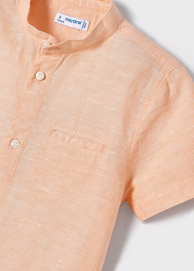 Mayoral Mayoral Short Sleeve Mao Collared Shirt - Little Miss Muffin Children & Home