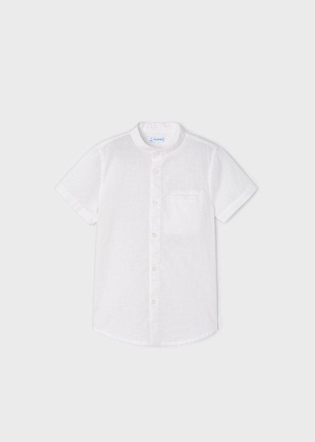 Mayoral Mayoral Short Sleeve Mandarin Collar Shirt - Little Miss Muffin Children & Home