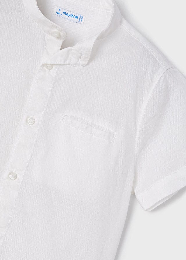 Mayoral Mayoral Short Sleeve Mandarin Collar Shirt - Little Miss Muffin Children & Home